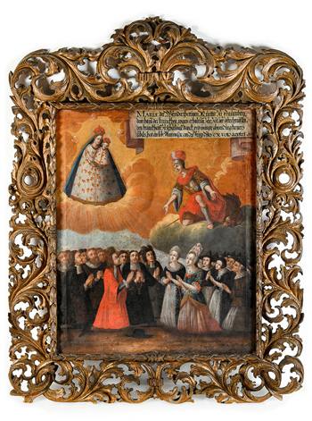Ein in der Sonderschau gezeigtes Objekt: das Pestvotivbild von Pürgg, entstanden 1695. (Foto: UMJ/Ernst Reichenfelser)