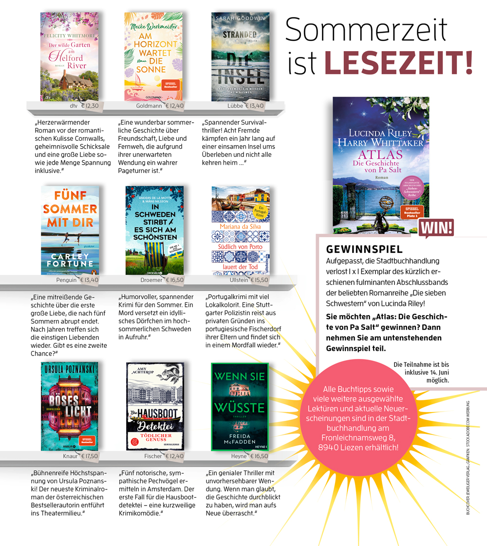 Buchtipps der Stadtbuchhandlung Liezen